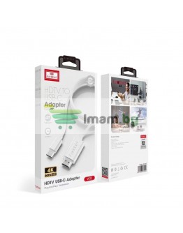 Кабел Earldom ET-W32, Type-C - HDMI 4K, 2м., Бял - 40375