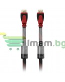Кабел DeTech HDMI - HDMI M/М, 5m, С оплетка и ферит -18020