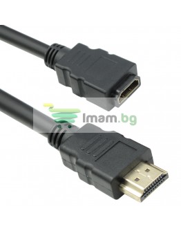 Кабел DeTech HDMI M - HDMI F, 1.5m, Удължител - 18138