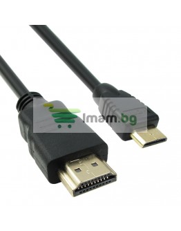Кабел DeTech HDMI - HDMI mini, 1.5m, Черен -18066