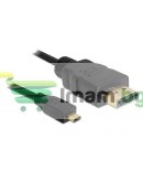 Кабел DeTech HDMI - HDMI Micro, 1,5m, HQ -18079