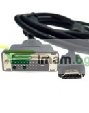Кабел DeTech HDMI - DVI, 10m, Ферит, Черен, HQ - 18192