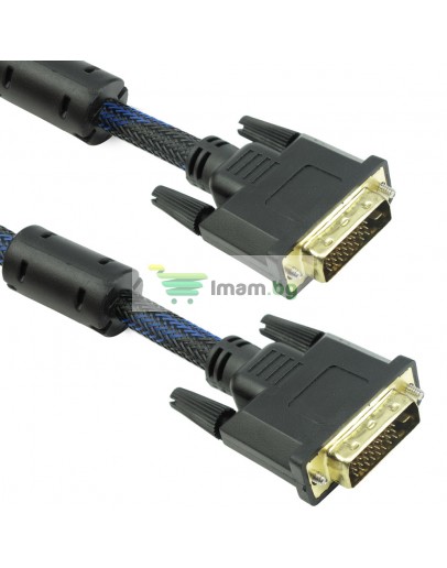 Кабел DeTech DVI-DVI, 1.5m, 24+1,С ферит - 18184 