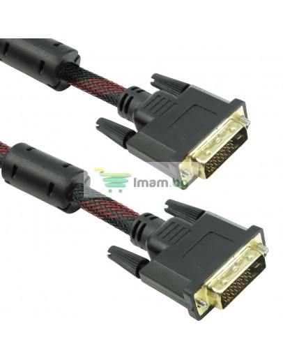 Кабел DeTech DVI-DVI, 20m, 24+1,С ферит  - 18245