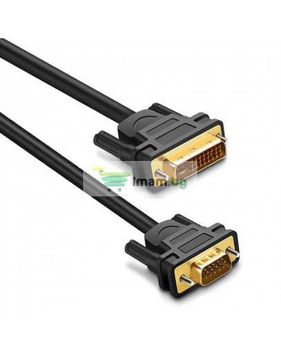 Кабел DeTech DVI-VGA, 1.5M, Черен - 18246