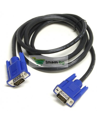 Кабел DeTech VGA - VGA, 10 m, Ферит - 18113