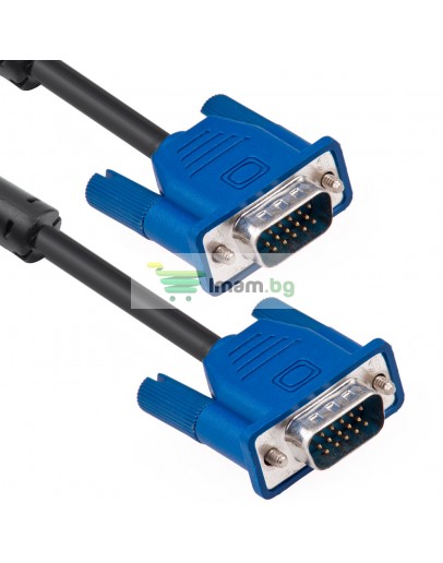 Кабел DeTech VGA - VGA,15 m, Ферит - 18114