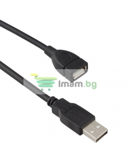 Кабел DeTech USB F - USB M удължител, 5m, HQ - 18031