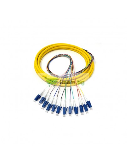 Оптичен кабел DeTech, LC, Pigtail, UPC, Singlemode, 1.5м, Жълт - 18334