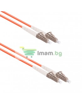 Оптичен пач кабел DeTech, LC-LC, UPC, Multimode, Duplex, 5.0м, Оранжев - 18342