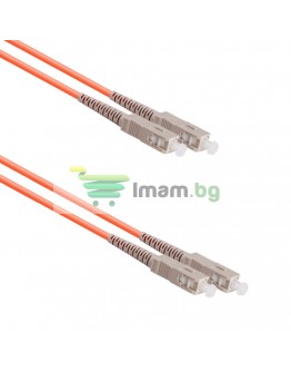 Оптичен пач кабел DeTech, SC-SC, UPC, Multimode, Duplex, 10м, Оранжев - 18337
