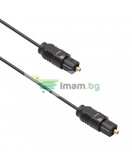 Оптичен аудио кабел DeTech, Toslink, 20м, Черен - 18358