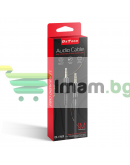 Аудио кабел DeTech DE-11AUX, 3.5mm жак, М/М, 1.0м, Черен - 40277