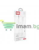 Аудио кабел Earldom ET-AUX42, 3.5mm към Lightning, 1.0м, Бял - 40174