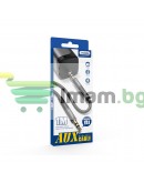 Аудио кабел Yookie YA1, 3.5mm жак, М/М, 1.0м, Черен - 20589