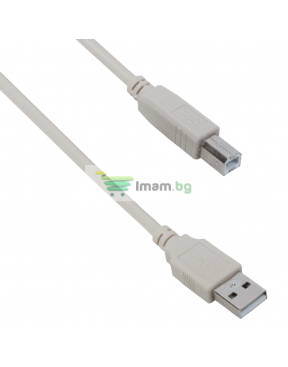 Кабел за принтер DeTech USB A - USB B, High Quality,1.5m - 18054