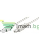 Кабел за принтер DeTech USB A - USB B, High Quality, 3.0m -18075