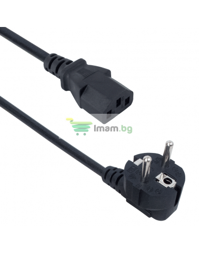 Захранващ кабел DeTech, За компютър, 1.5m, CEE 7/7 - IEC C13  - 18043 