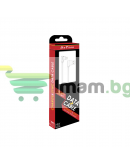 Кабел за данни DeTech DE-21M, Micro USB, 1.0m, Бял - 14129