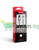 Кабел за данни DeTech DE-43M3, Micro USB, 3.0m, Черен - 40262