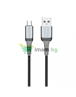 Кабел за данни DeTech DE-43M3, Micro USB, 3.0m, Черен - 40262