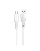 Кабел за данни DeTech DE-44M2, Micro USB, 2.0m, Бял - 40267
