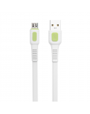 Кабел за данни DeTech DE-C36M, Micro USB, 1.0m, Бял - 40191