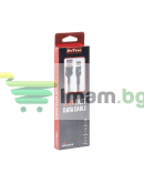 Кабел за данни DeTech DE-C37M, Micro USB, 1.0m, Черен - 40194
