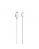 Кабел за данни LDNIO LS371, Micro USB, 1.0m, Бял - 40070