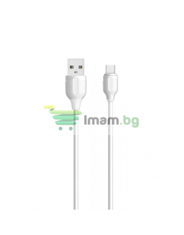 Кабел за данни LDNIO LS372, Micro USB, 2.0m, Бял - 40073