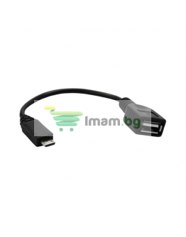 Кабел DeTech USB F - USB Micro, 30см, Черен -18080