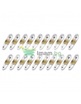 Кабели за данни No brand, 20бр. Micro USB, 1.0m, Бял - 14856