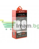 Мрежово зарядно устройство DeTech DE-15i, 5V/3.1A, 220V, 2 x USB, С Lightning кабел, 1.0m, Бял - 40097