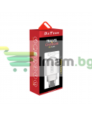 Мрежово зарядно устройство DeTech DE-28M, 5V/2.4A, 220V,1 x USB, С Micro USB кабел, 1.0m, Бял - 14133