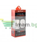 Мрежово зарядно устройство DeTech, DE-15, 5V/3.1A 220V, 2 x USB, Бял - 40095