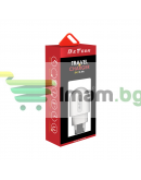 Мрежово зарядно устройство DeTech, DE-28, 5V/2.4A 220V, 1 x USB, Бял - 14132