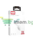 Зарядно устройство за кола Earldom ES-CC13, 3xUSB, QC3.0, С Micro USB кабел, Бял - 40252
