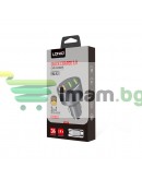 Зарядно устройство за кола, LDNIO C703Q, Quick Charge 3.0, 3xUSB, С Micro USB кабел, Сив - 14752