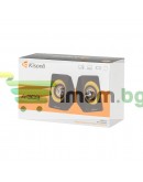 Тонколони Kisonli A-303, 2x3W, USB, Различни цветове - 22161