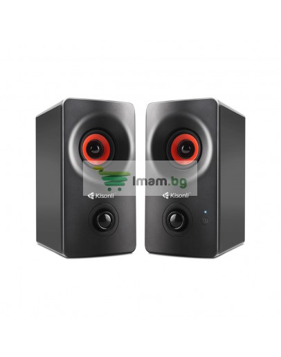 Тонколони Kisonli AC-9002BT, Bluetooth, 2x5W, 220V, Черен - 22146