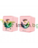 Тонколони Kisonli L-1040, AUX, 2x2.5W, Розов - 22246