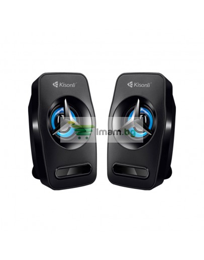 Тонколони Kisonli L-3030, 2x3W, USB, Черен - 22156