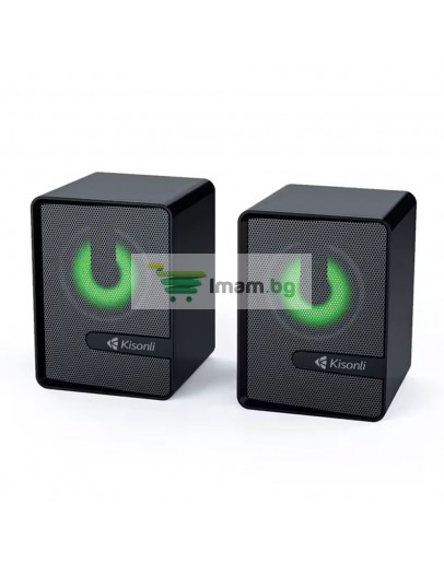 Тонколони Kisonli L-4040, AUX, 2x3W, Черен - 22234