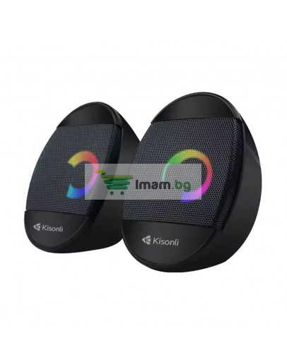 Тонколони Kisonli L-7070, AUX, 2x3W, Черен - 22235
