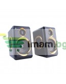 Тонколони Kisonli T-005, 2x3W, USB, Черен - 22157