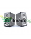 Тонколони Kisonli T-005, 2x3W, USB, Черен - 22157