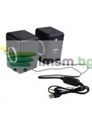 Тонколони Kisonli T-005, AUX, 2x3W, Черен - 22250