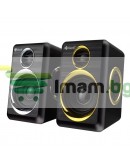 Тонколони Kisonli T-005, AUX, 2x3W, Черен - 22250
