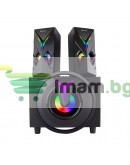 Тонколони Kisonli TM-1000U, Bluetooth, USB, AUX, SD, FM, 8W+2x4W, Черен - 22220
