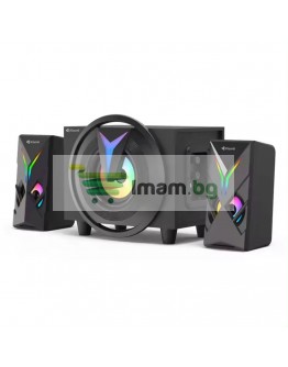 Тонколони Kisonli TM-1000U, Bluetooth, USB, AUX, SD, FM, 8W+2x4W, Черен - 22220